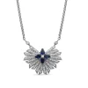 Stephen Dweck Sunray Sapphire 0.80ct and Diamond 0.85ct Pendant in 18K Gold< Necklace