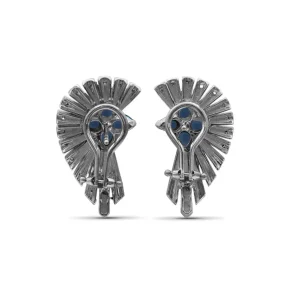Stephen Dweck Sunray Sapphire 1.60ct and Diamond 1.25ct Earring in 18K Gold< Earrings