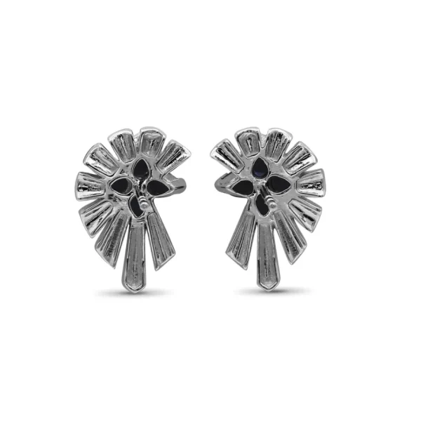 Stephen Dweck Sunray Sapphire 1.17ct and Diamond 0.58ct Earring in 18K Gold< Earrings