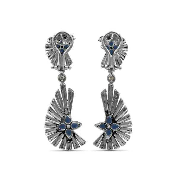 Stephen Dweck Sunray Sapphire 2.35ct and Diamond 2.05ct Earring in 18K Gold< Earrings